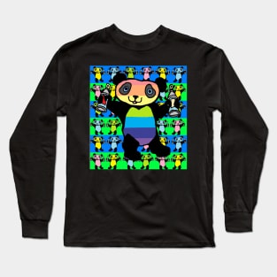 Graffiti,Panda,Rainbow by LowEndGraphics Long Sleeve T-Shirt